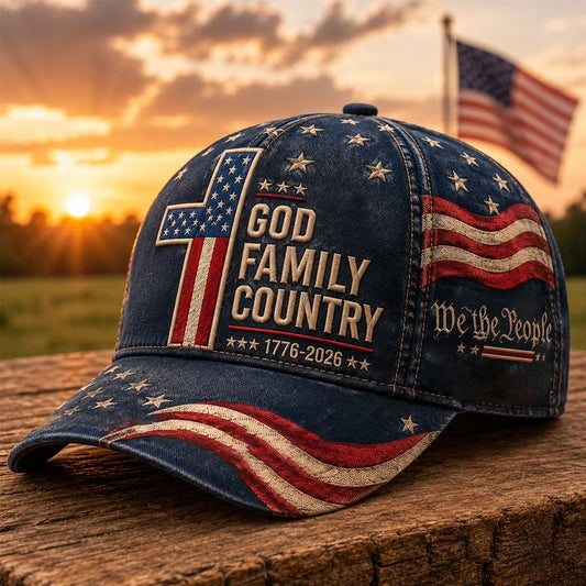 Unisex Independence Day USA Flag Print Patriotic Hat