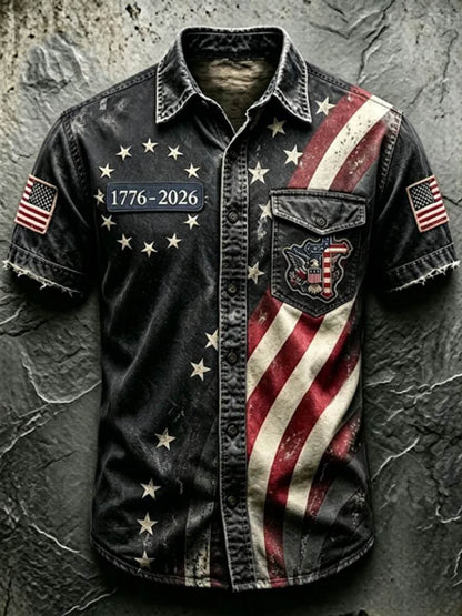 Men'S Anniversary National Faith Print Shirt