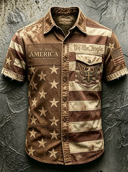 Men'S Anniversary National Faith Print Shirt