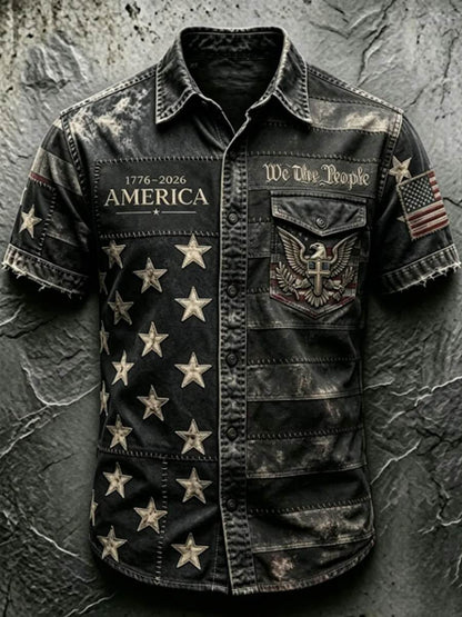 Men'S Anniversary National Faith Print Shirt