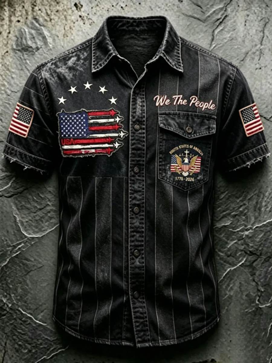 Men'S Anniversary National Faith Print Shirt