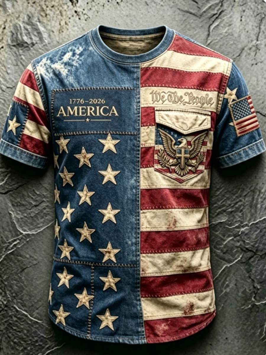 Men's Anniversary National Faith Print Tee