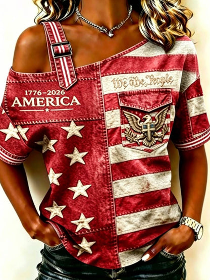 Women's Anniversary National Faith Print Shirt