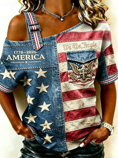 Women's Anniversary National Faith Print Shirt