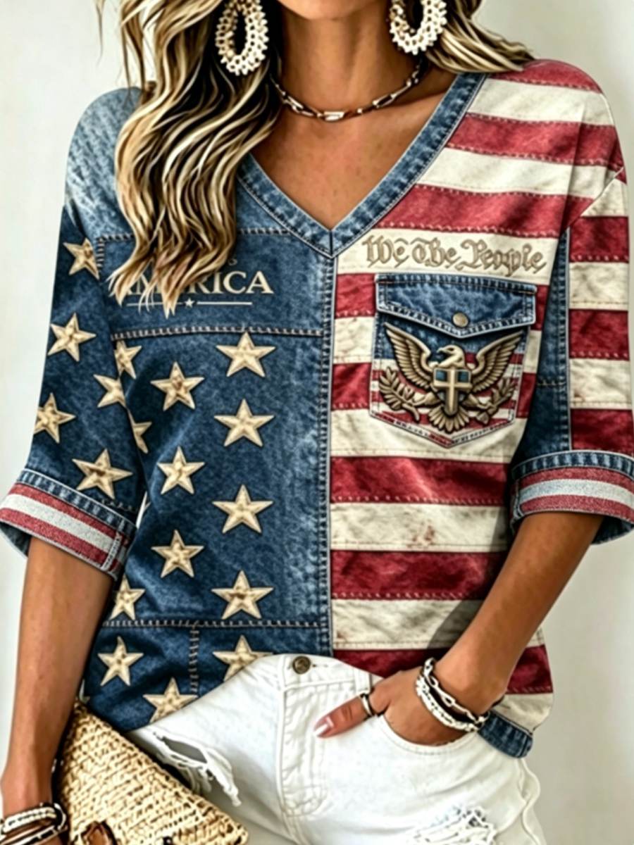 Women's Anniversary National Faith Print Shirt