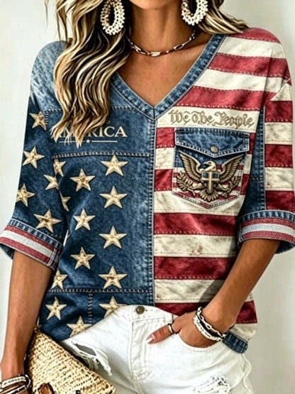 Women's Anniversary National Faith Print Shirt
