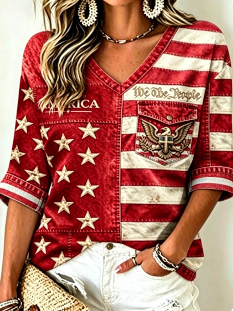 Women's Anniversary National Faith Print Shirt