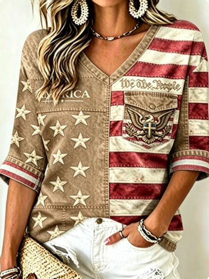 Women's Anniversary National Faith Print Shirt