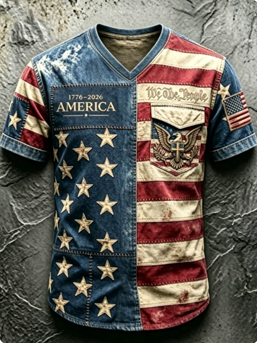 Men's Anniversary National Faith Print Tee