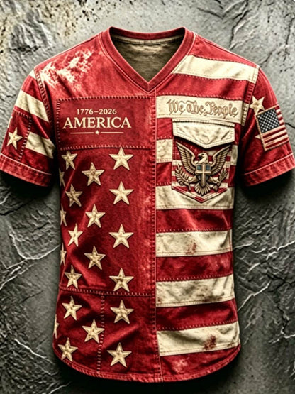 Men's Anniversary National Faith Print Tee