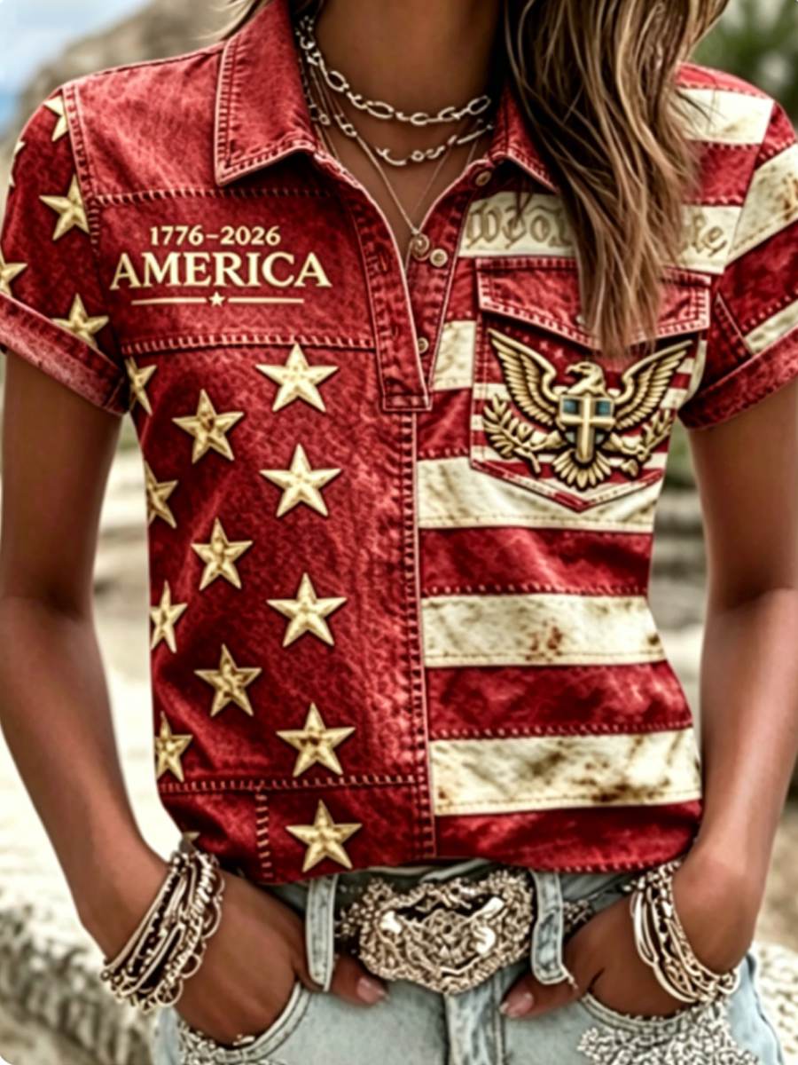 Women's Anniversary National Faith Print Shirt