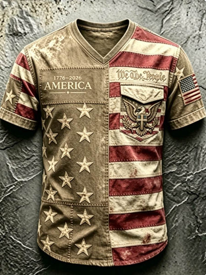 Men's Anniversary National Faith Print Tee