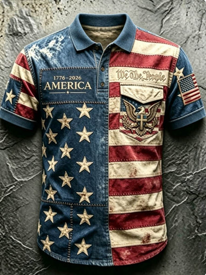 Men's Anniversary National Faith Print Shirt