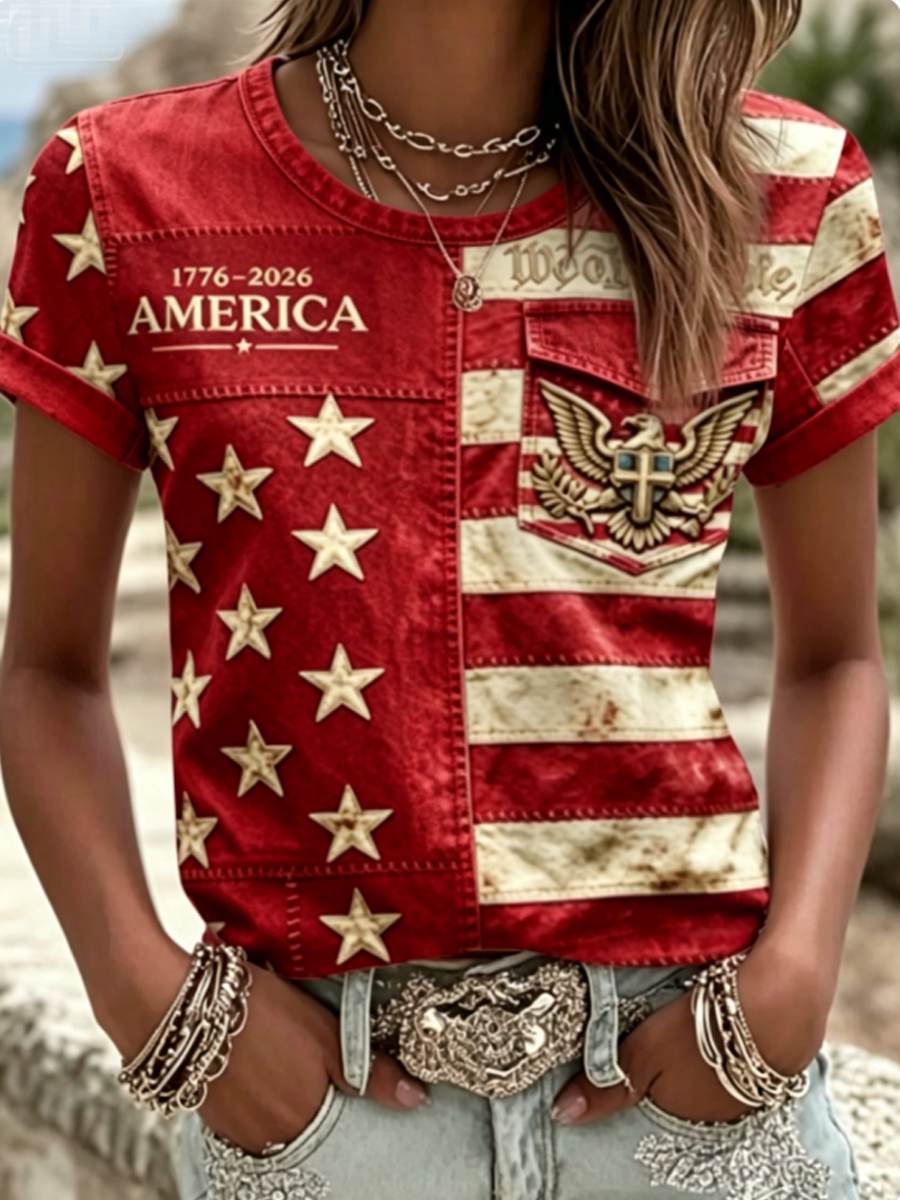 Women's Anniversary National Faith Print Shirt