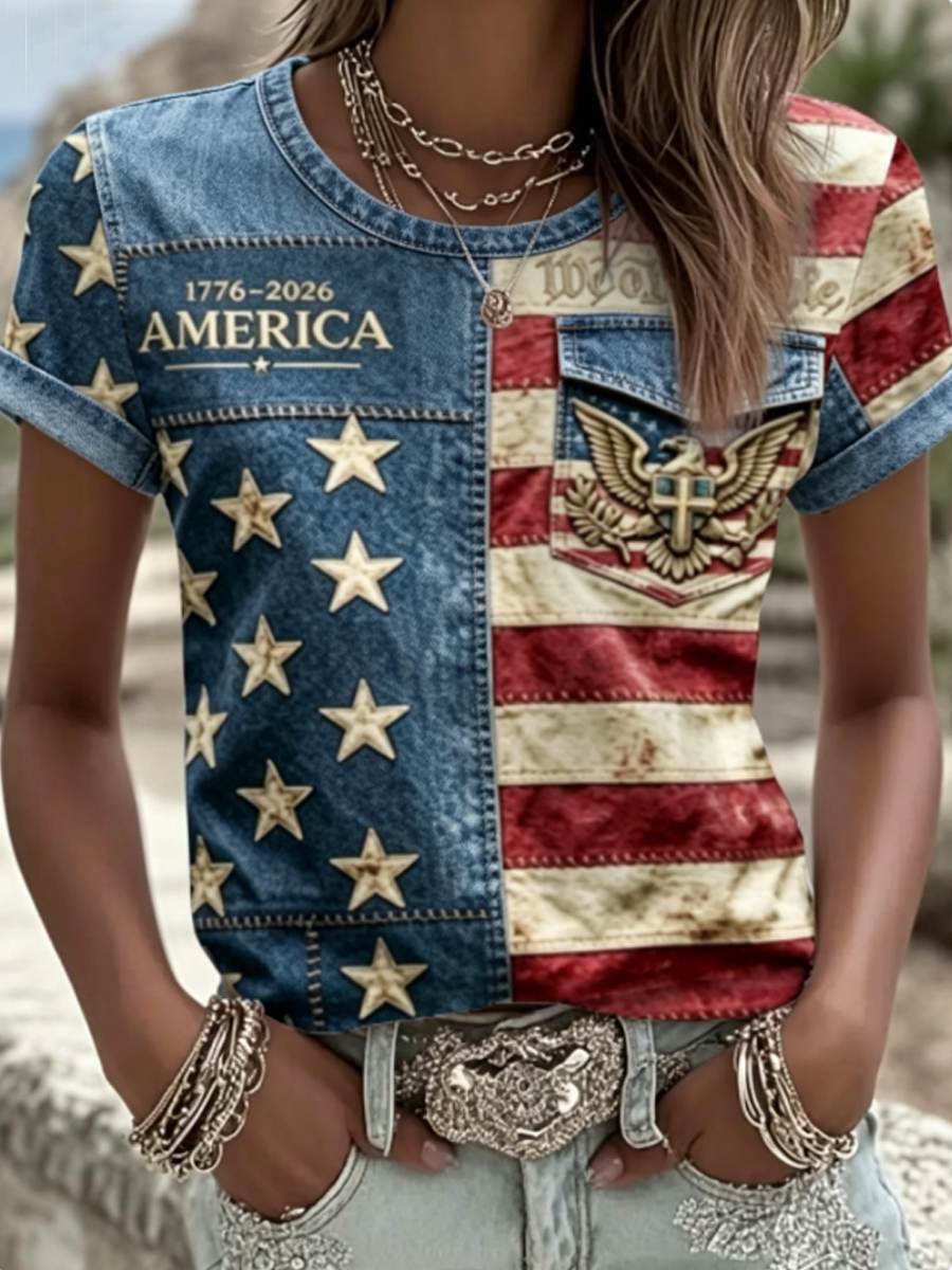 Women's Anniversary National Faith Print Shirt