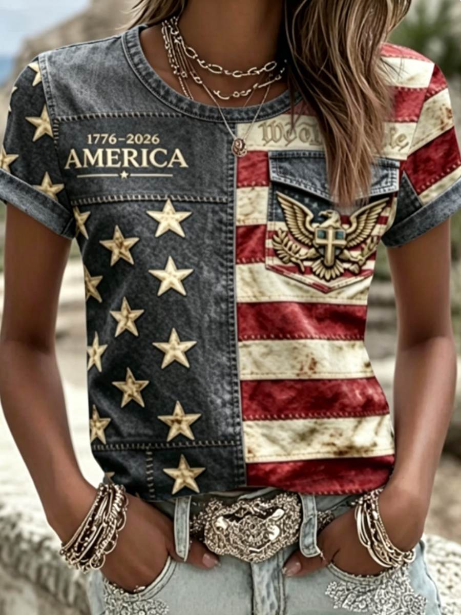 Women's Anniversary National Faith Print Shirt