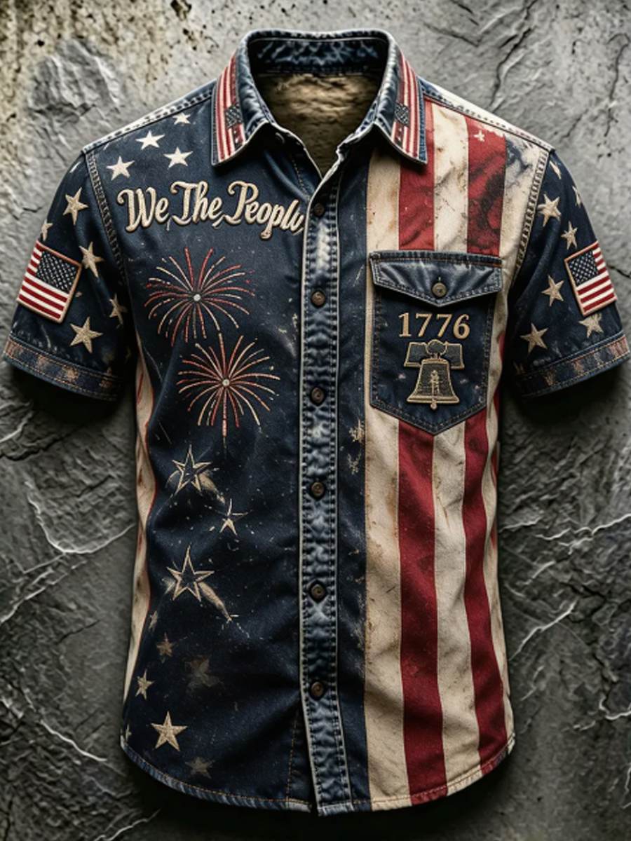 Men's Anniversary National Faith Print Shirt