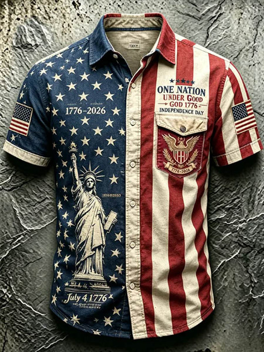 Men's 250Th Anniversary National Faith Print Shirt