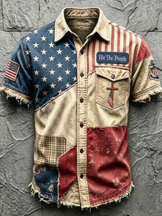 Men's 250Th Anniversary National Faith Print Shirt