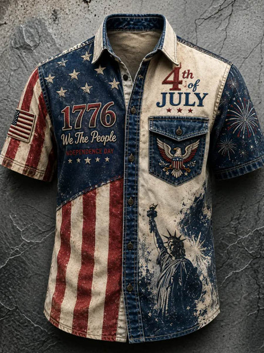 Men's 250Th Anniversary National Faith Print Shirt