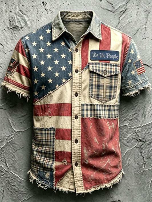 Men's 250Th Anniversary National Faith Print Shirt
