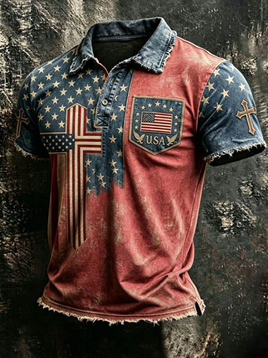 Men's 250Th Anniversary National Faith Print Shirt