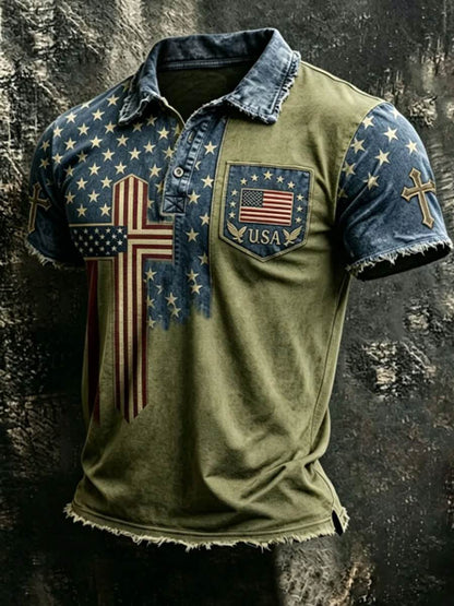 Men's Anniversary National Faith Print Shirt
