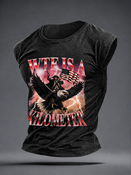 Men's Funny 4th of July Print Vest Top