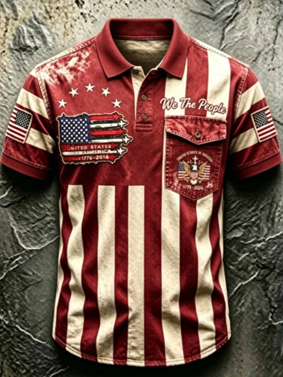 Men'S Anniversary National Faith Print Shirt