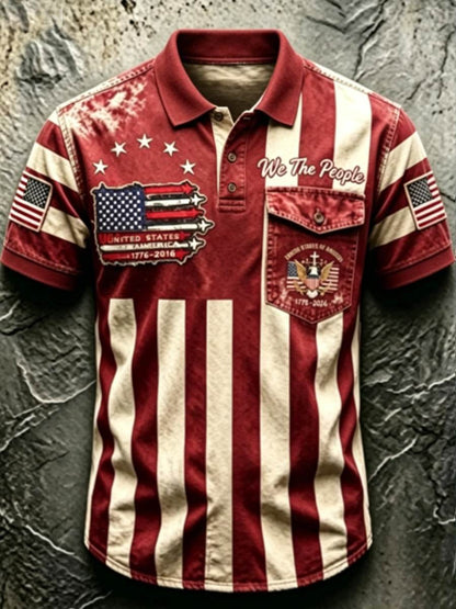 Men'S Anniversary National Faith Print Shirt