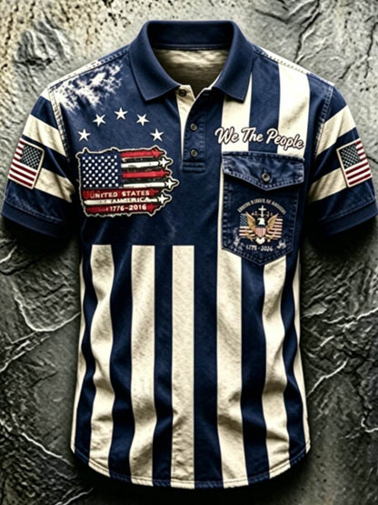 Men'S Anniversary National Faith Print Shirt