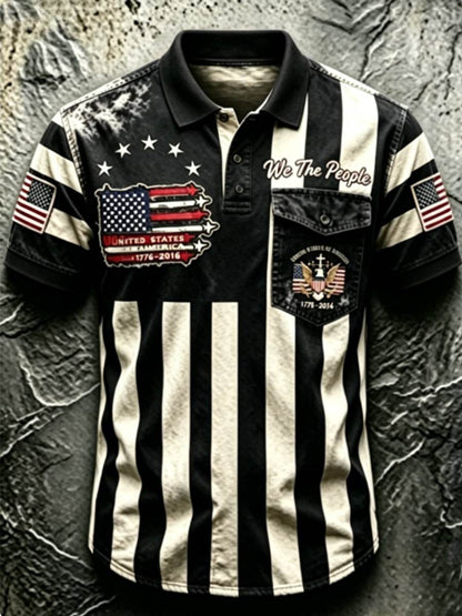 Men'S Anniversary National Faith Print Shirt