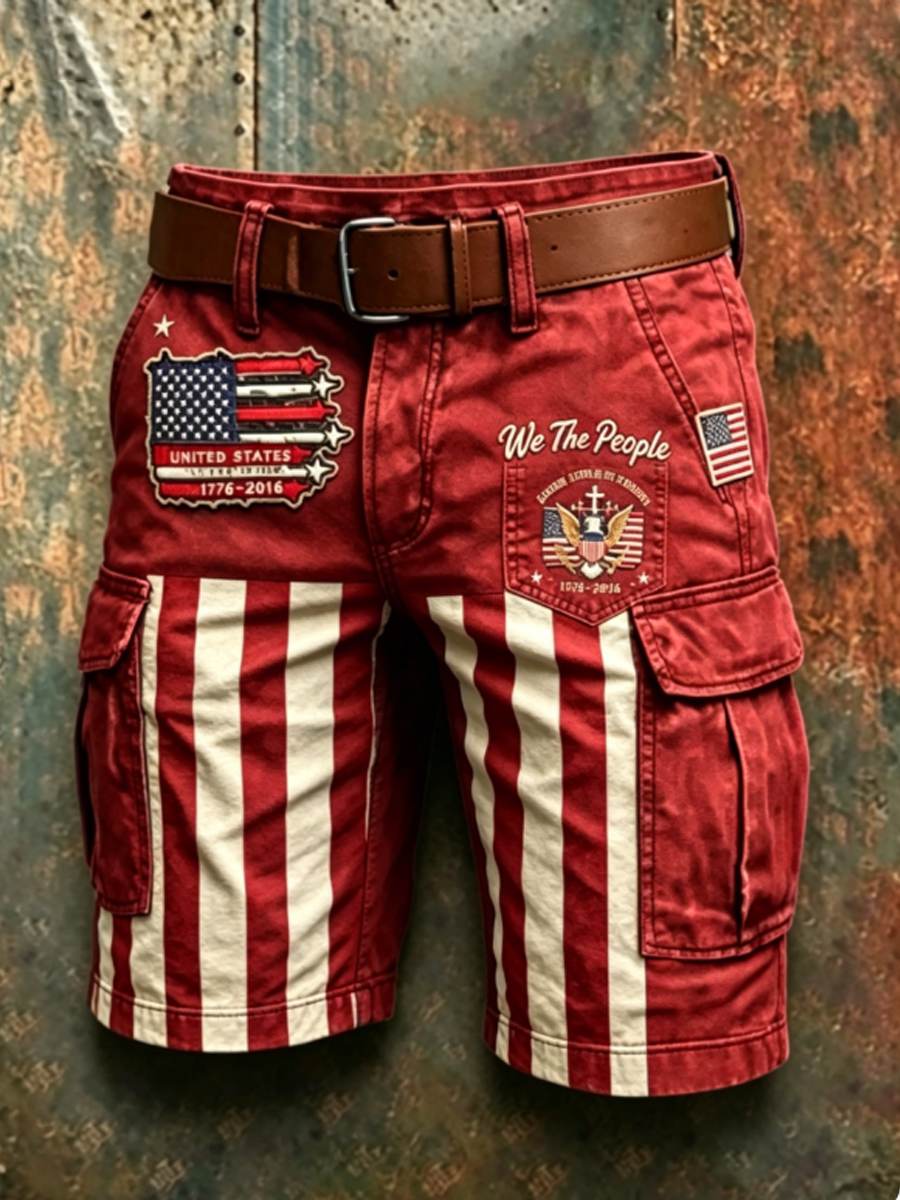 Men's Anniversary National Faith Print shorts
