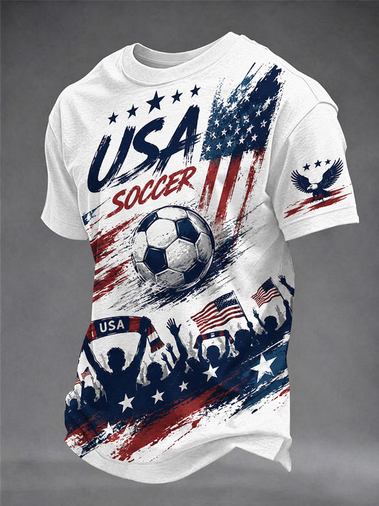 Men's USA Soccer Fans Short Sleeves T-shirt