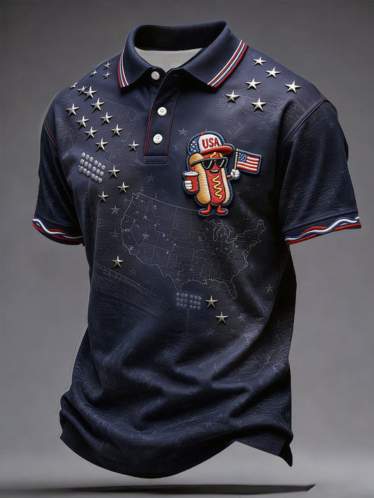 Men's 4th of July Freedom Printed Casual Tops