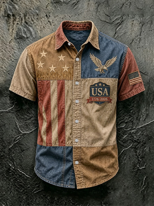 Men's Independence Day Print Casual Shirt