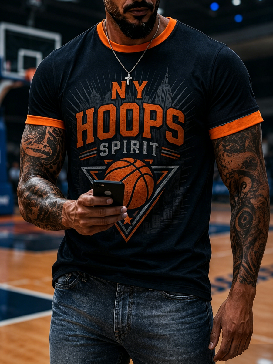 Men's Gift For Basketball Fans Print short sleeves t-shirt