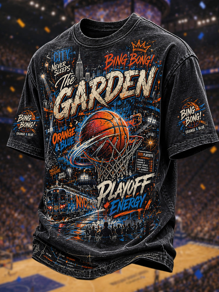 Men's Gift For Basketball Fans Print Casual Tee