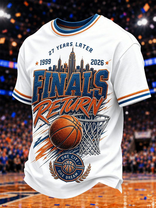 Men's Gift For Basketball Fans Print Casual Tee