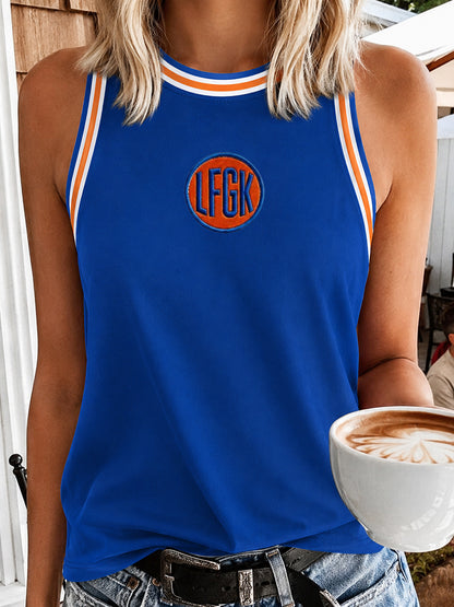 Women's Classic Basketball Fan Graphic Print Vest Top