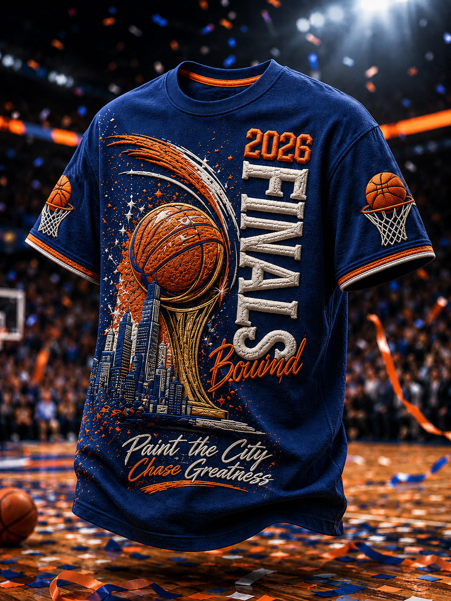 Men's Classic Basketball Fan Graphic Short Sleeve T-shirt