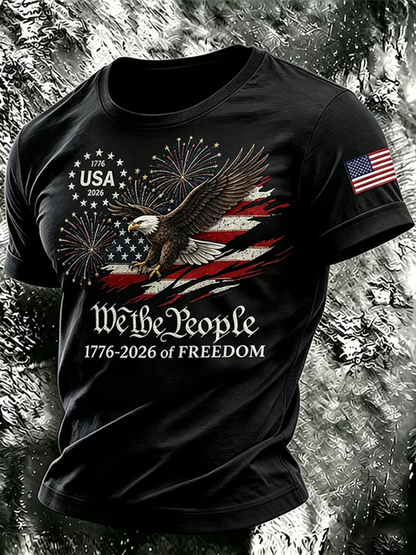 Men's USA Printed short sleeves t-shirt