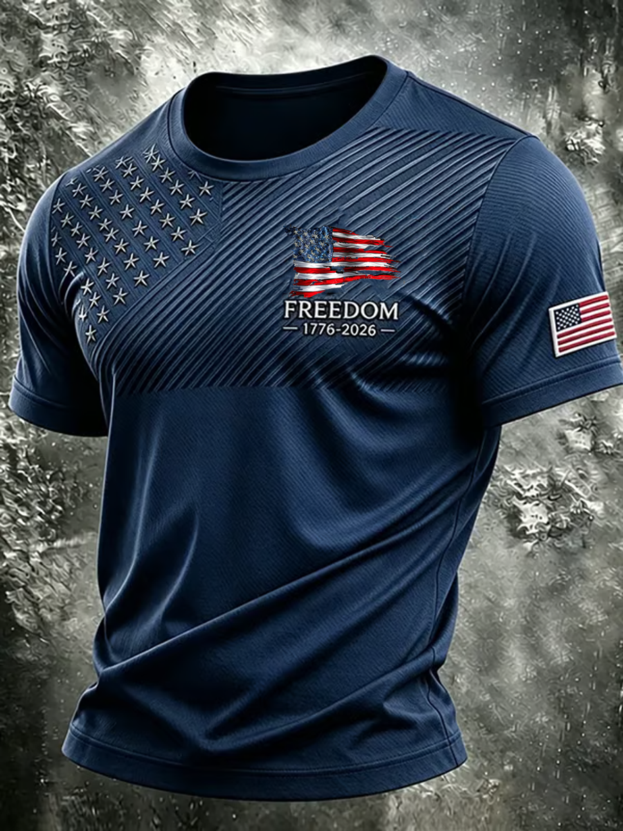 Men's USA Printed short sleeves t-shirt