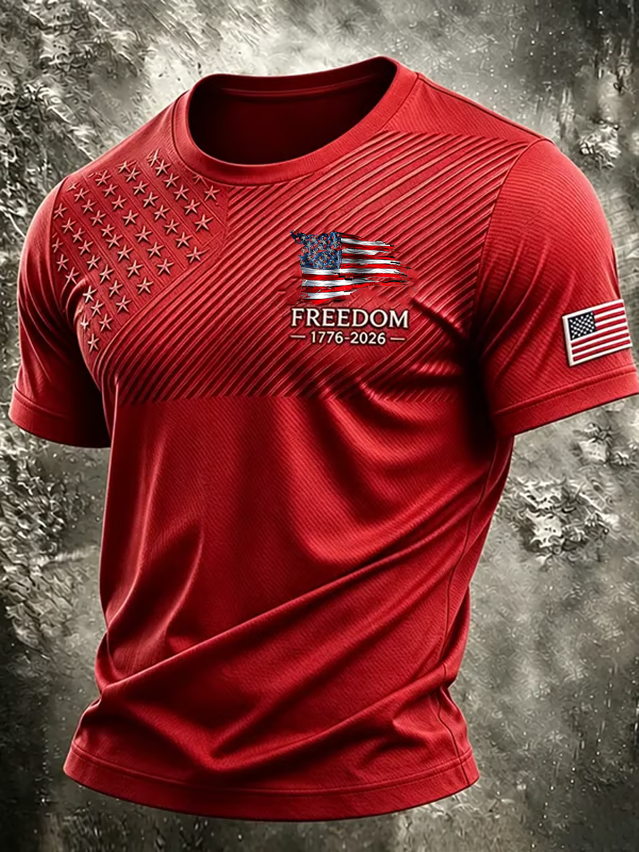 Men's USA Printed short sleeves t-shirt