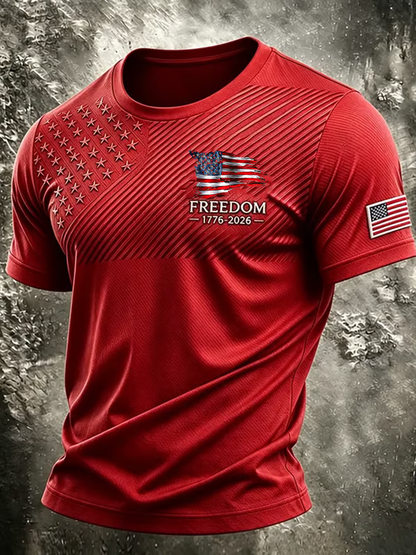 Men's USA Printed short sleeves t-shirt