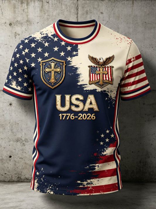 Men's USA 1776-2026 Independence Day FAITH Tee