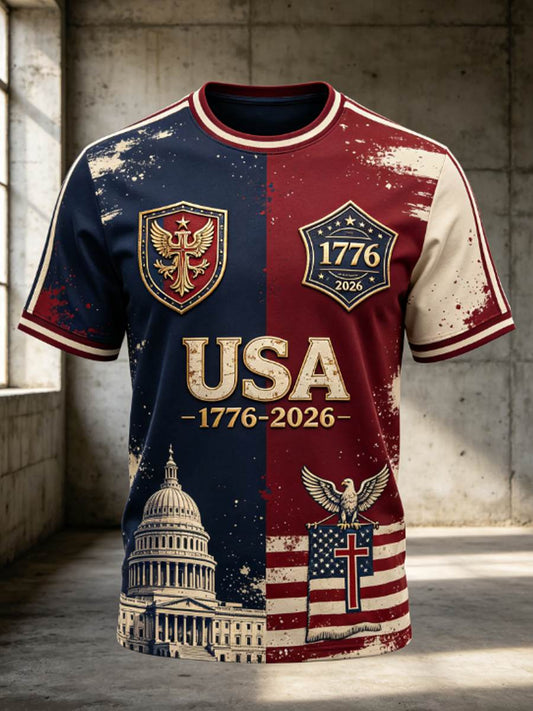 Men's USA 1776-2026 Independence Day FAITH Tee