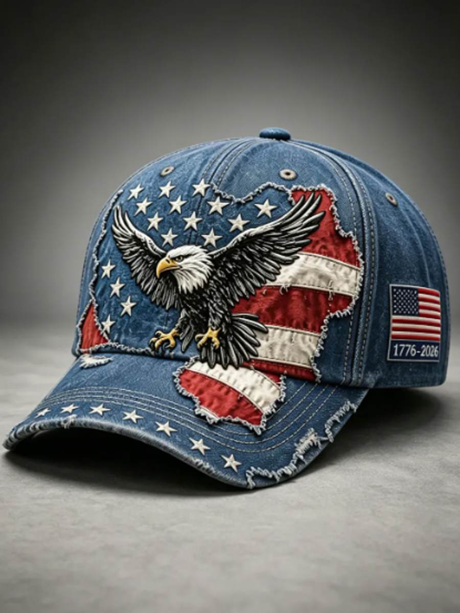 Unisex America Floral Flag Unisex Hats