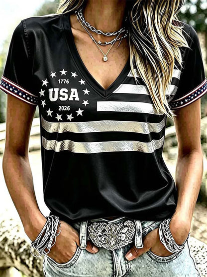 Women's USA 1776-2026 Short-sleeved T-shirt