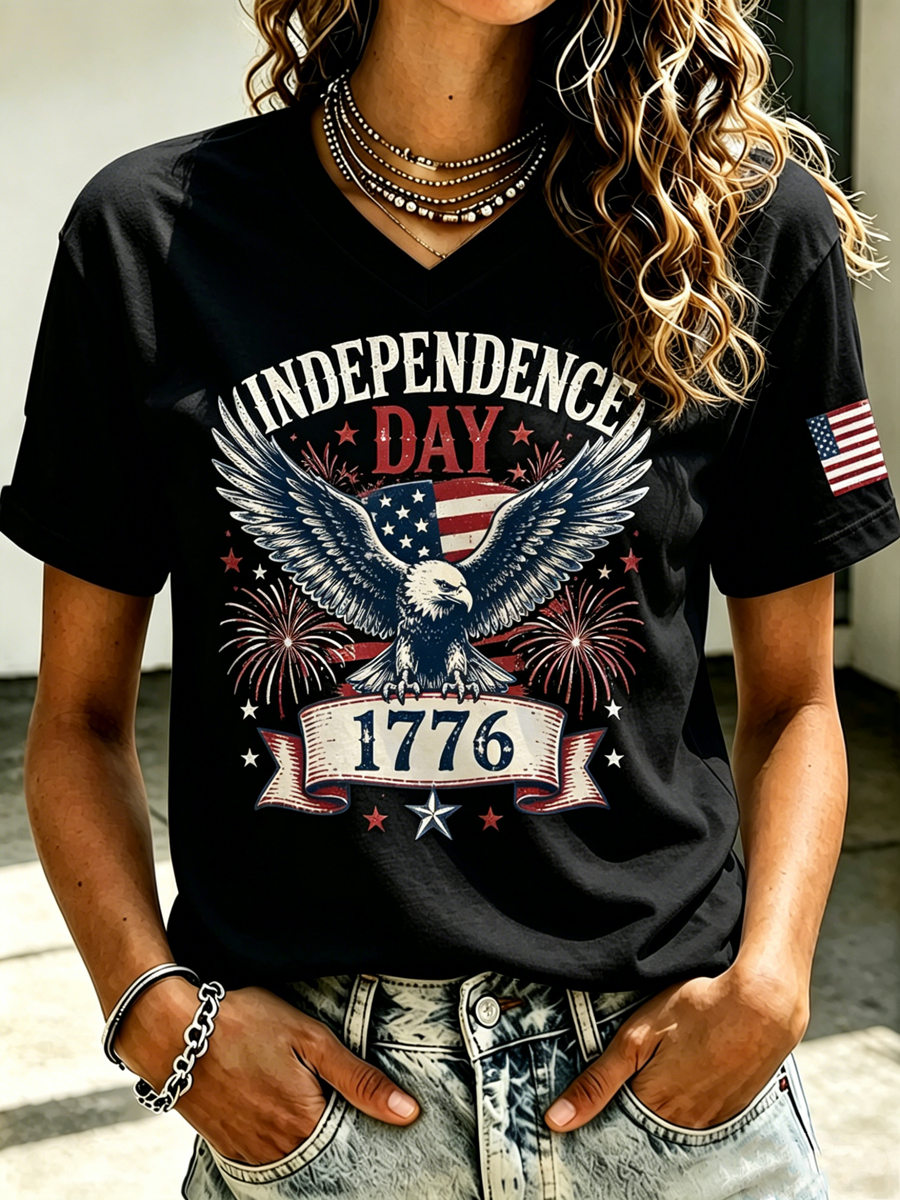 Women's INDEPENDENCE DAY short-sleeved T-shirt